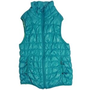 Deb Vest Aqua Blue Green Puffer Outdoors Girl's Size Small